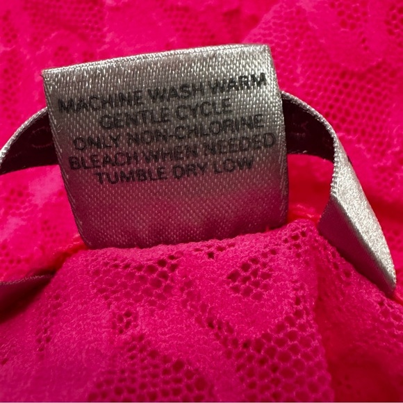 Victoria’s Secret Lace Slip Dress Hot Pink Lacie size Sheer Slip Dress size S - Picture 8 of 9